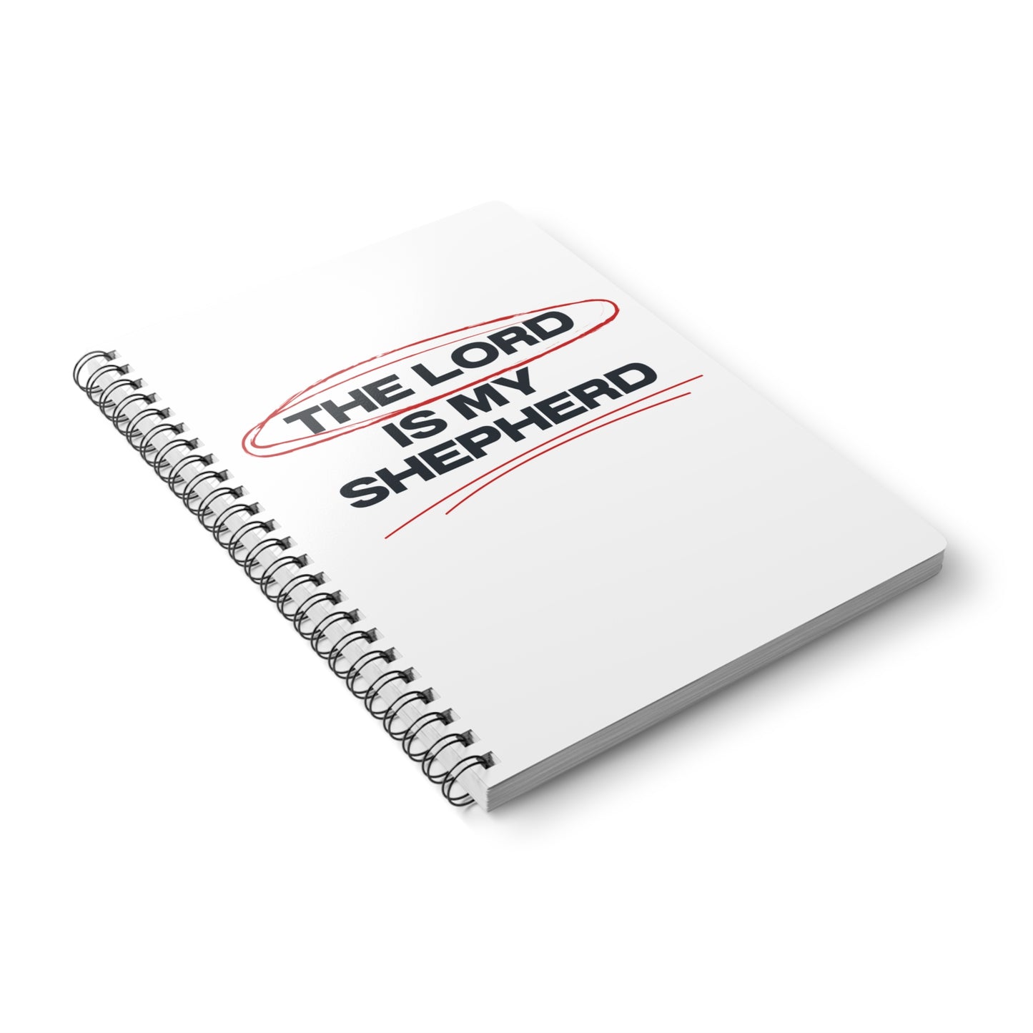 The Lord Is My Shepherd (3) Wirobound Softcover Notebook, A5