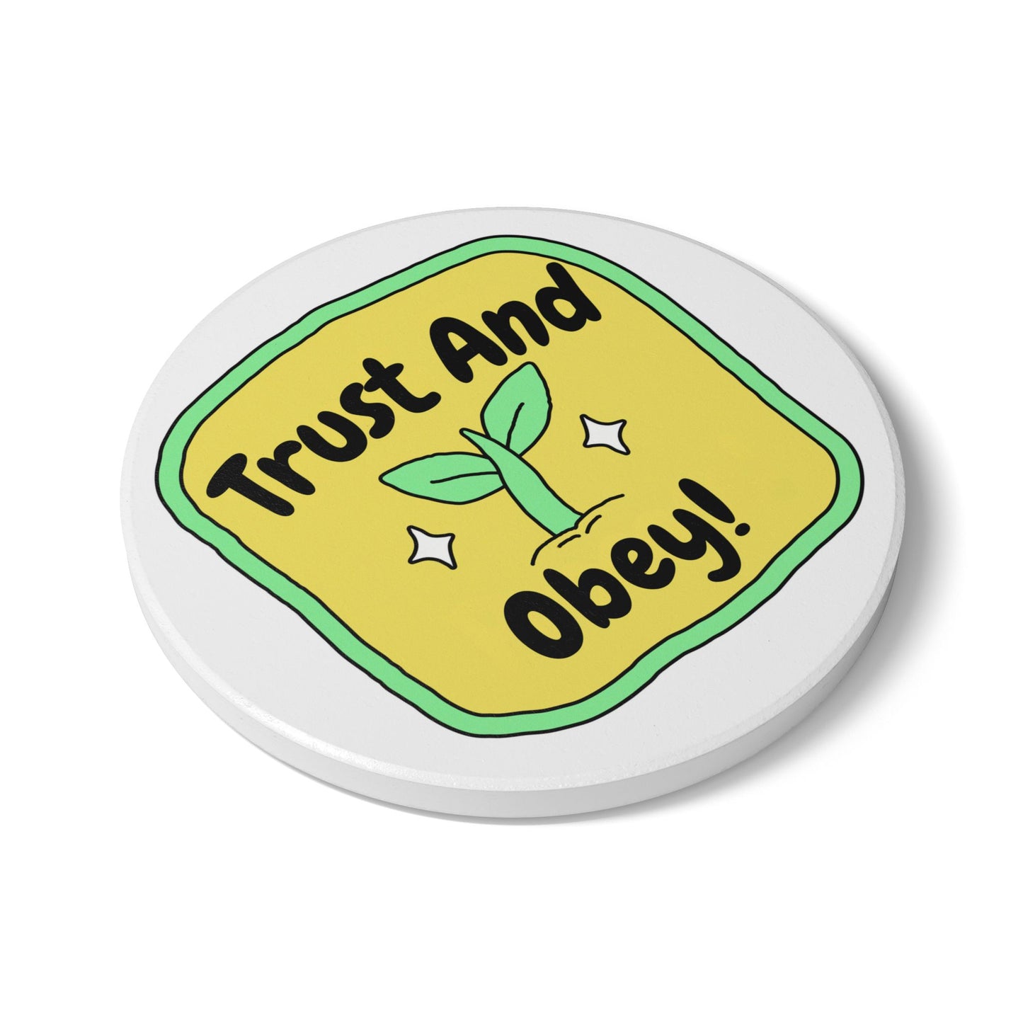 Trust & Obey Ceramic Coaster