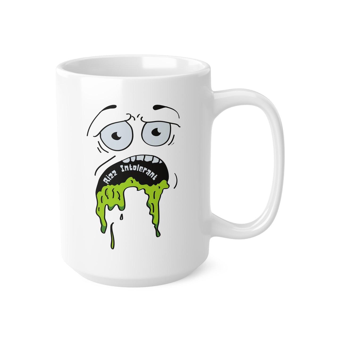 Rizz Intolerant Ceramic Coffee Cup, 15oz