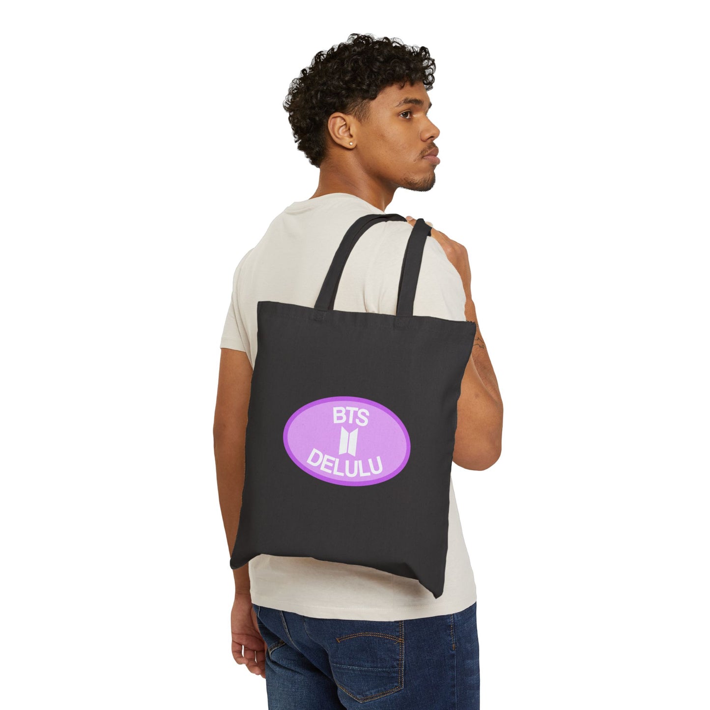 BTS Delulu Cotton Canvas Tote Bag