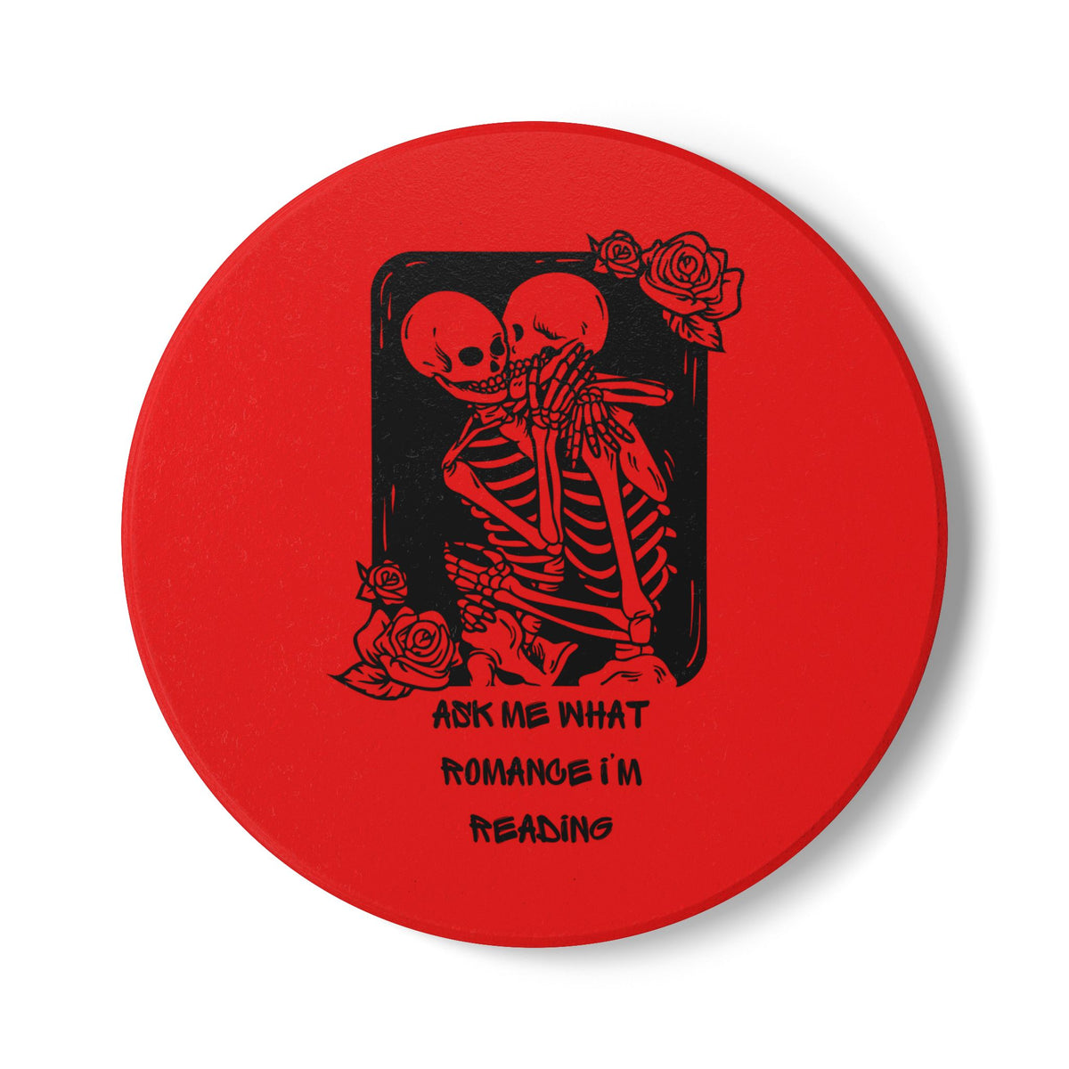 Ask Me What Romance I'm Reading (Tarot) Ceramic Coaster