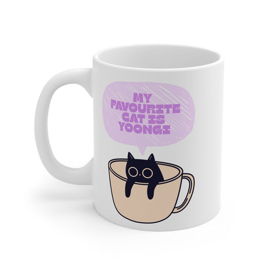 My Favourite Cat Is Yoongi 11oz White Mug