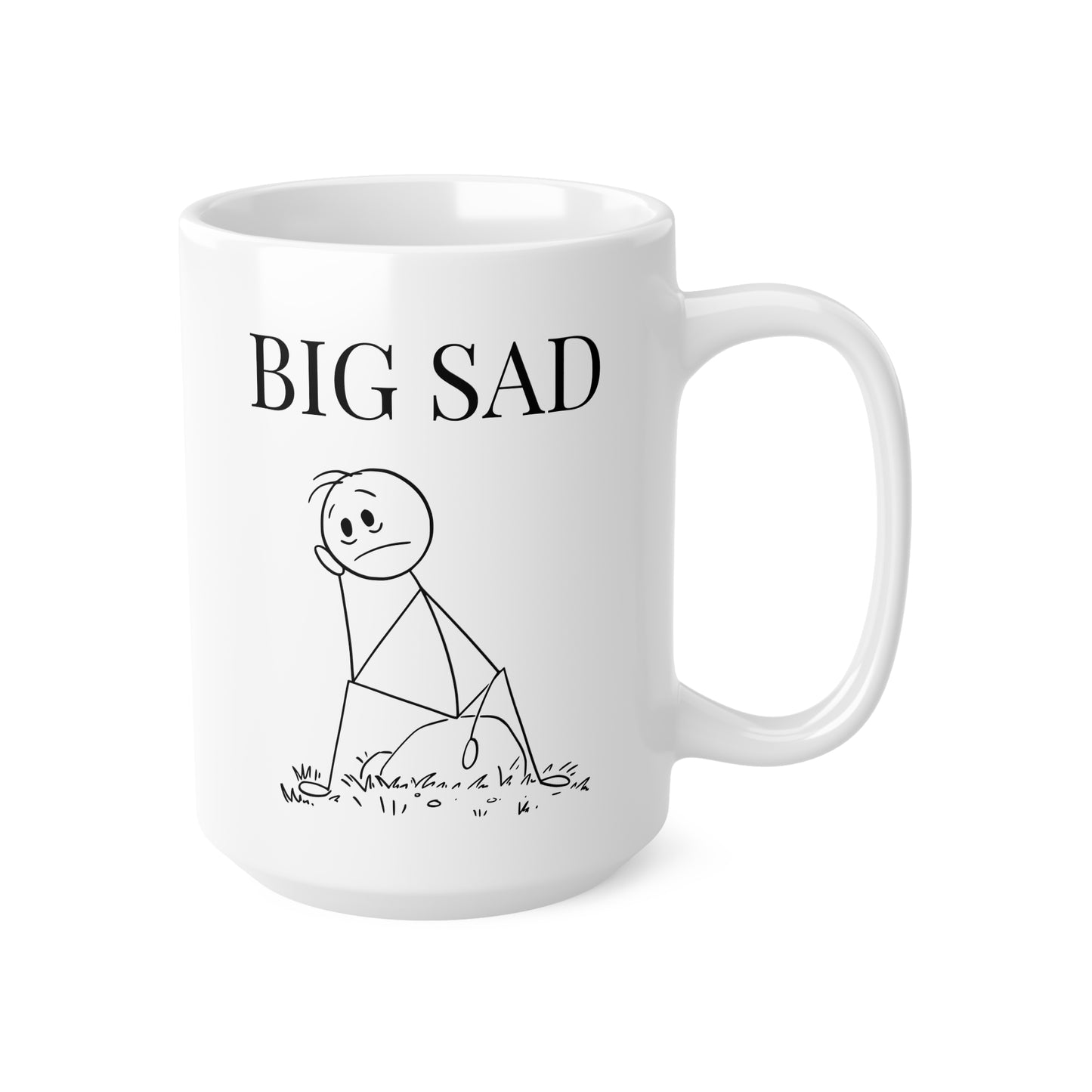 Big Sad Ceramic Coffee Cup, 15oz