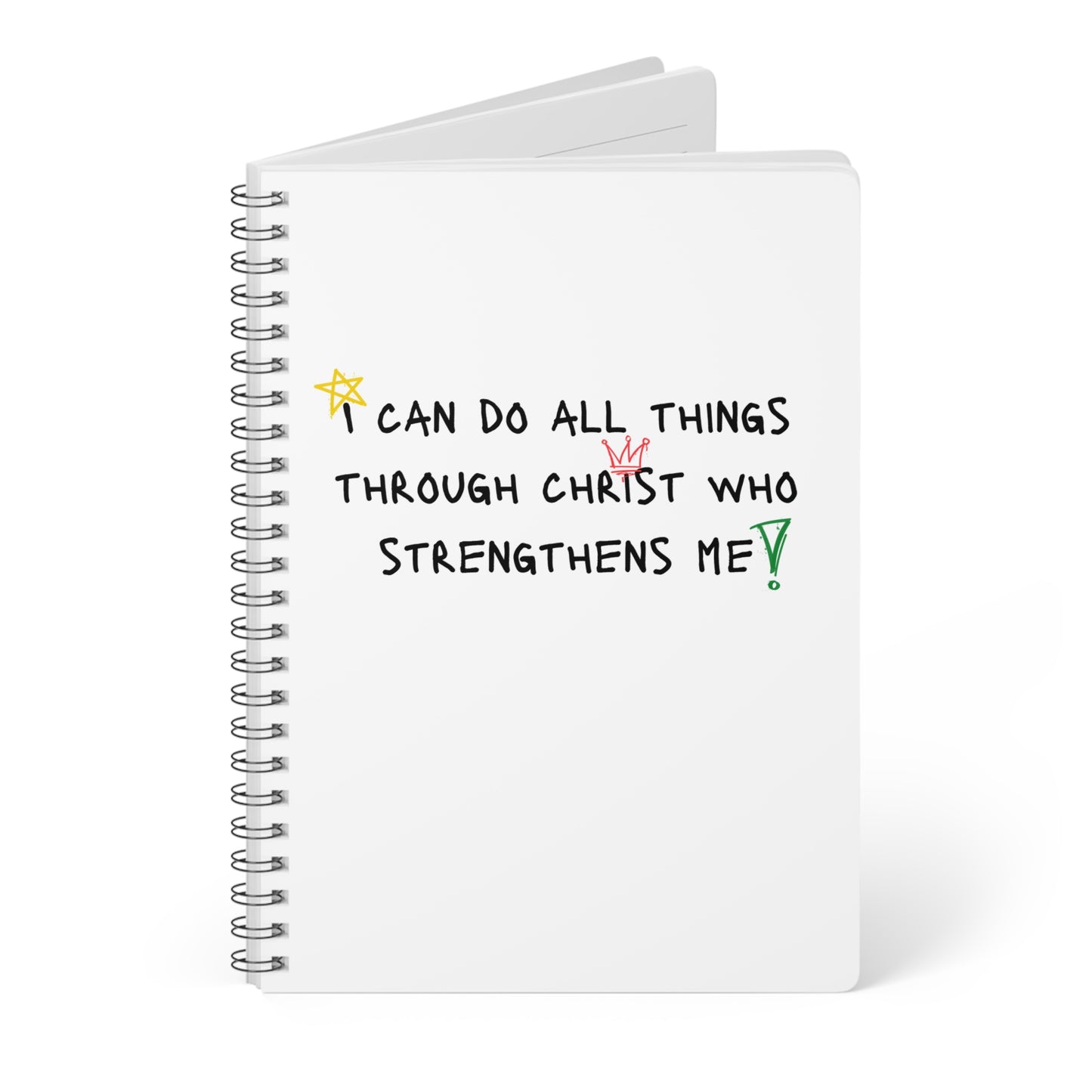 I Can Do All Things Wirobound Softcover Notebook, A5
