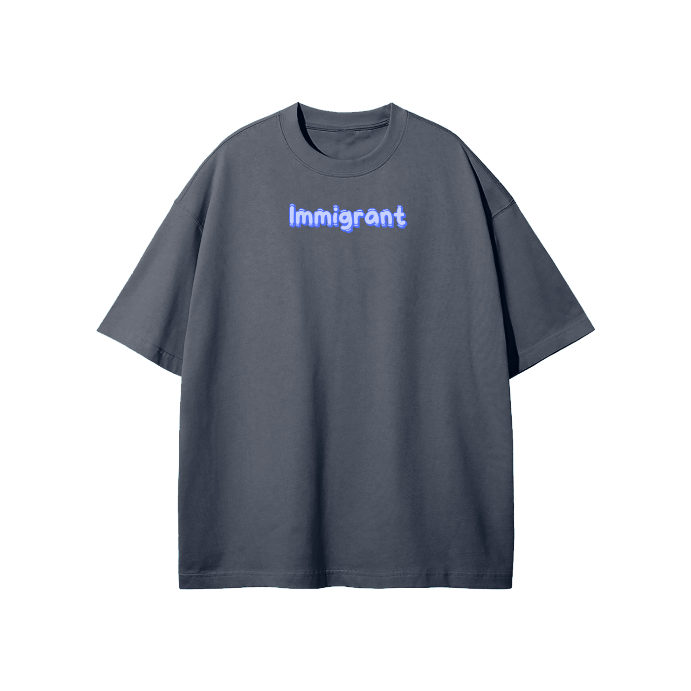 Immigrant (Blue) Streetwear Heavyweight Loose Fit T-Shirt