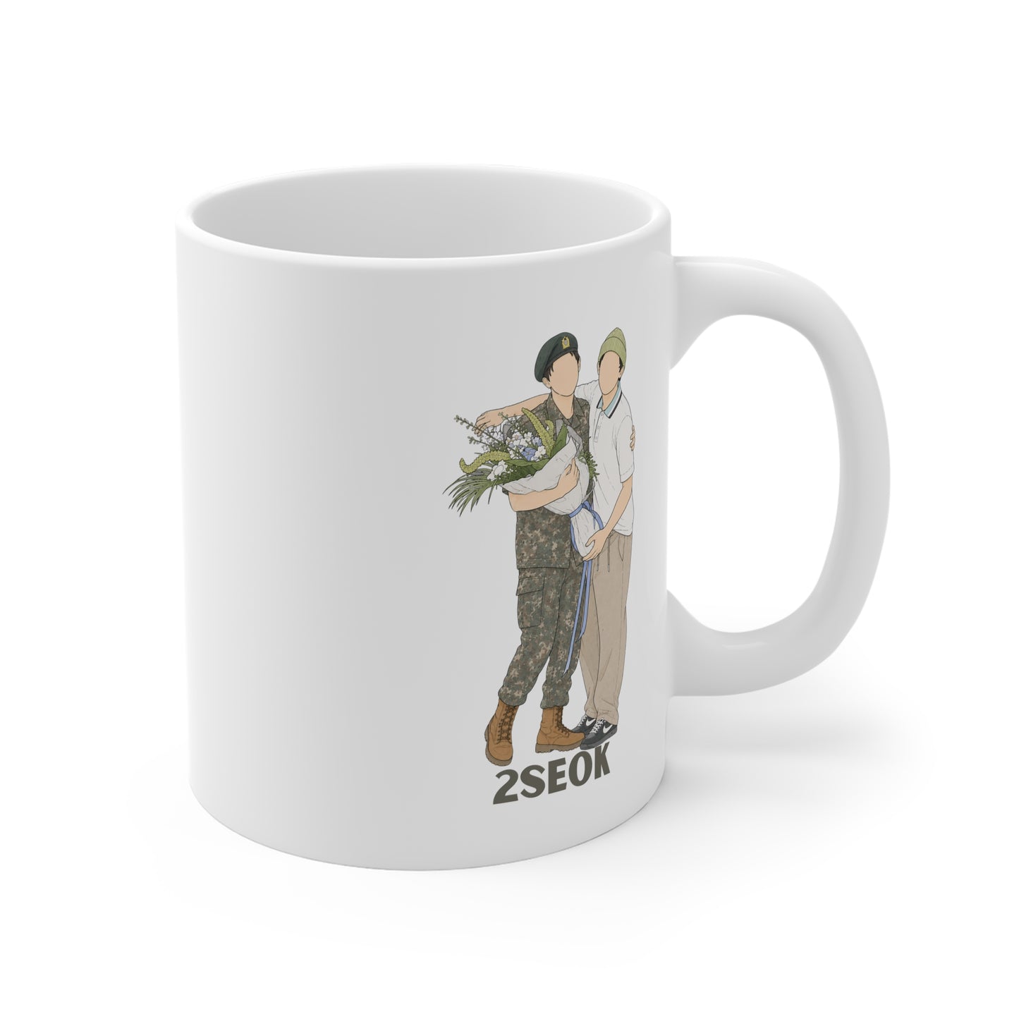 2Seok (J Hope & Jin) 11oz White Mug