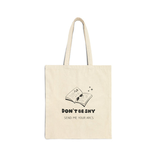 Don't Be Shy Send Me Your Arcs Cotton Canvas Tote Bag