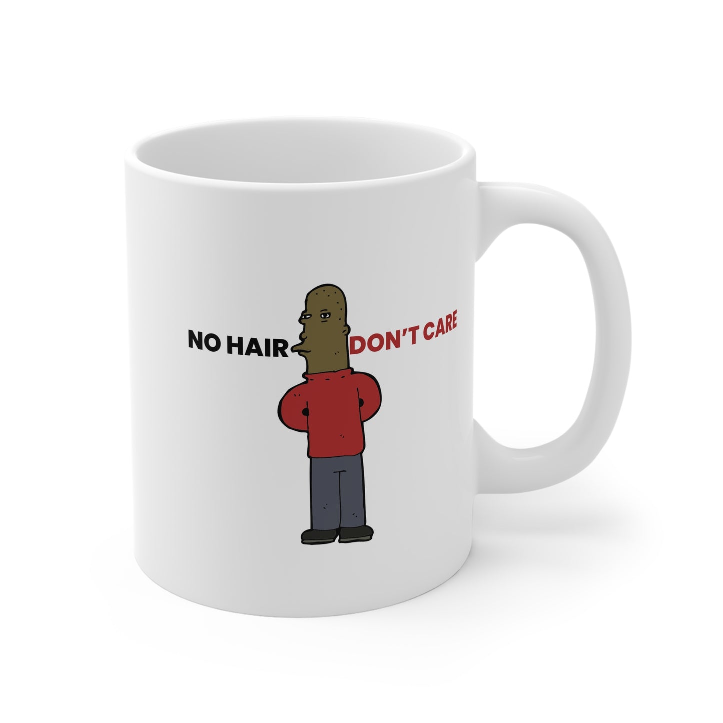 No Hair Don't Care (5) 11oz White Mug
