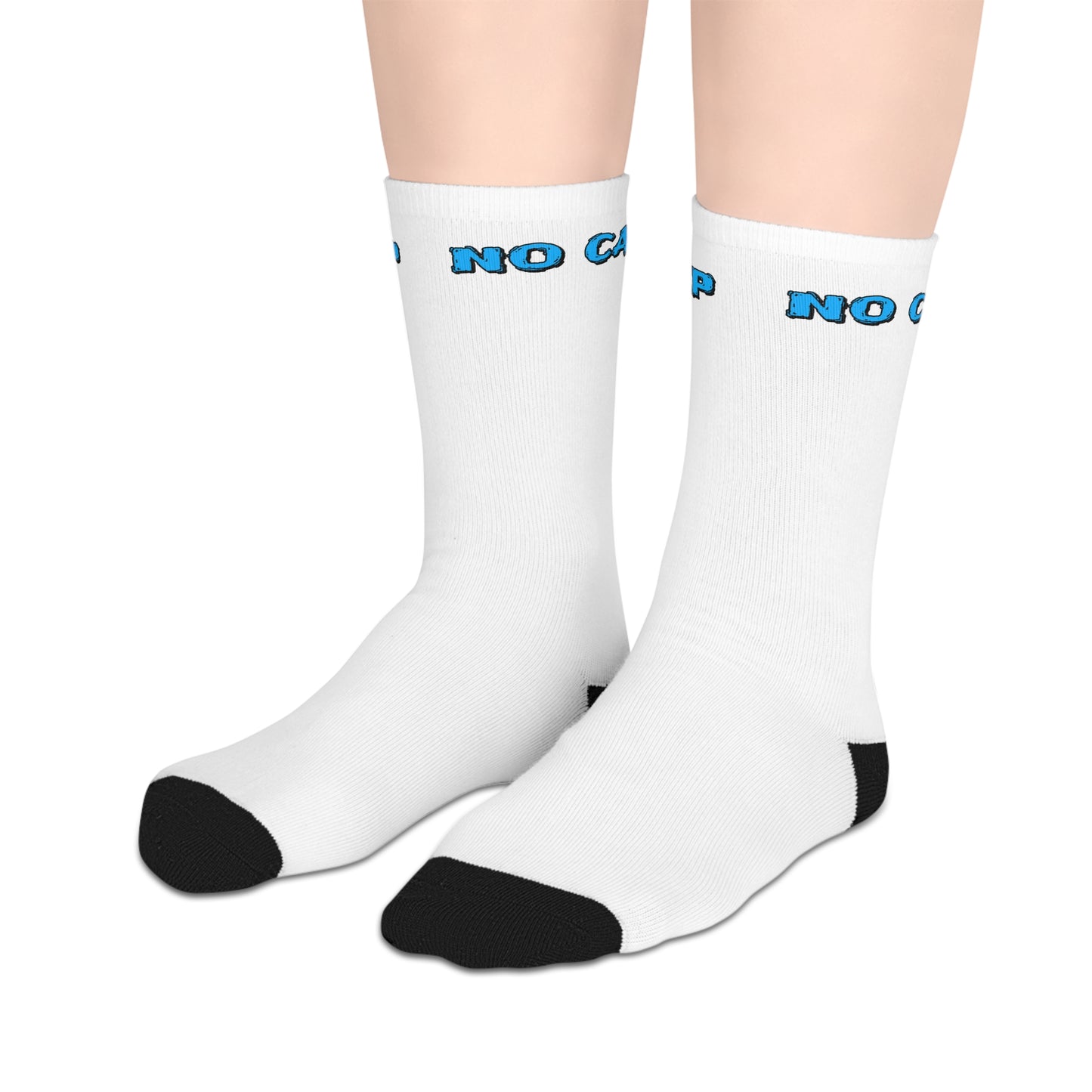 No Cap Mid-length Socks (White)