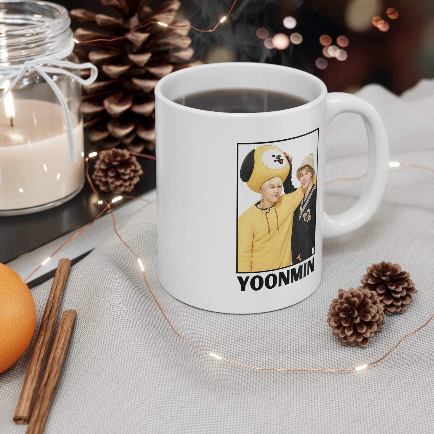 Yoonmin (Yoongi Costume & Jimin) 11oz White Mug