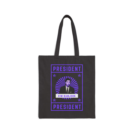 President Kim Namjoon Cotton Canvas Tote Bag