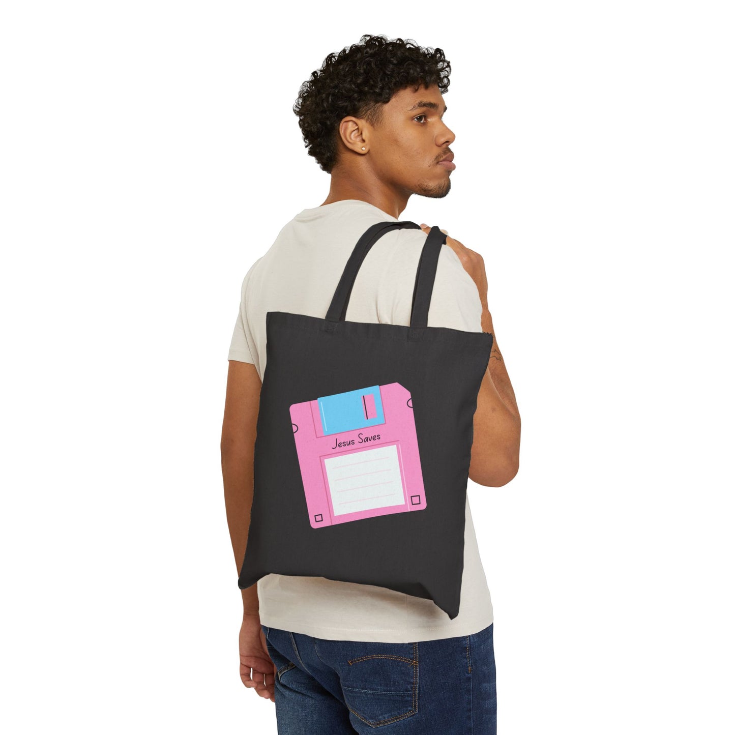 Jesus Saves Cotton Canvas Tote Bag