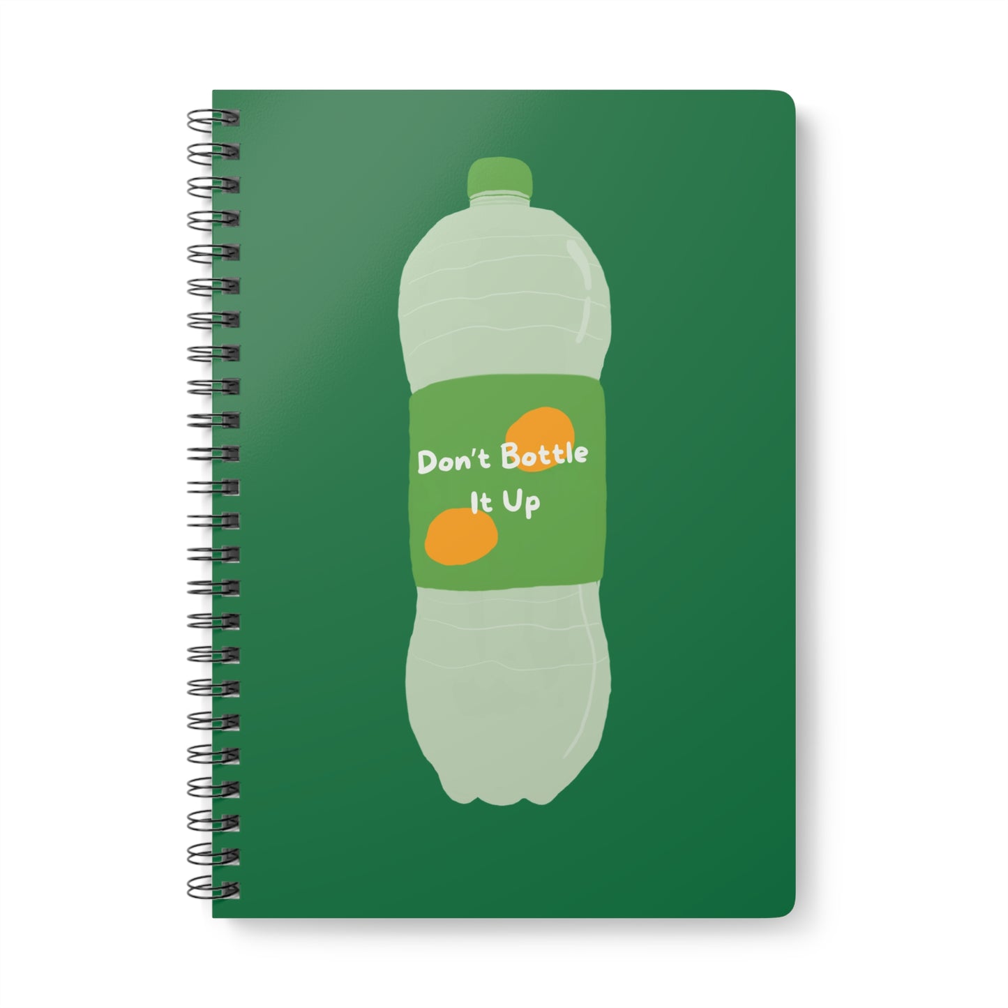 Don't Bottle It Up Wirobound Softcover Notebook, A5