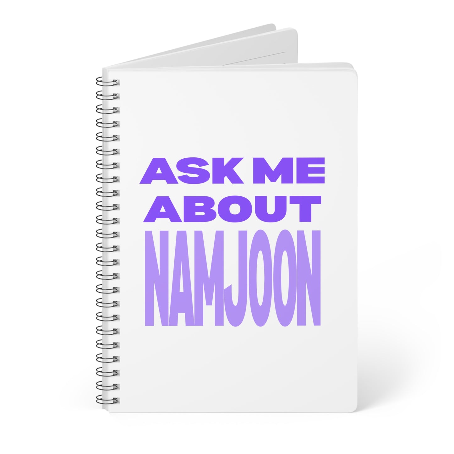 Ask Me About Namjoon Wirobound Softcover Notebook, A5
