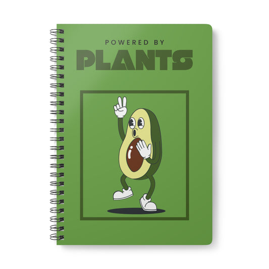 Powered By Plants Wirobound Softcover Notebook, A5