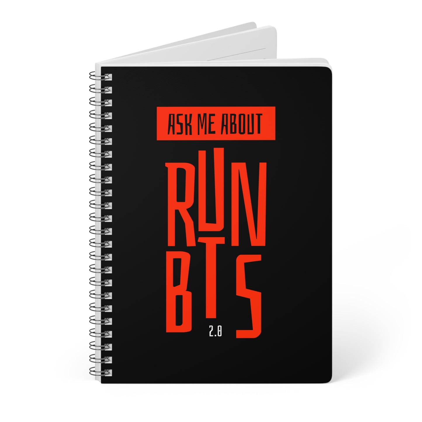 Ask Me About Run BTS 2.0 Wirobound Softcover Notebook, A5