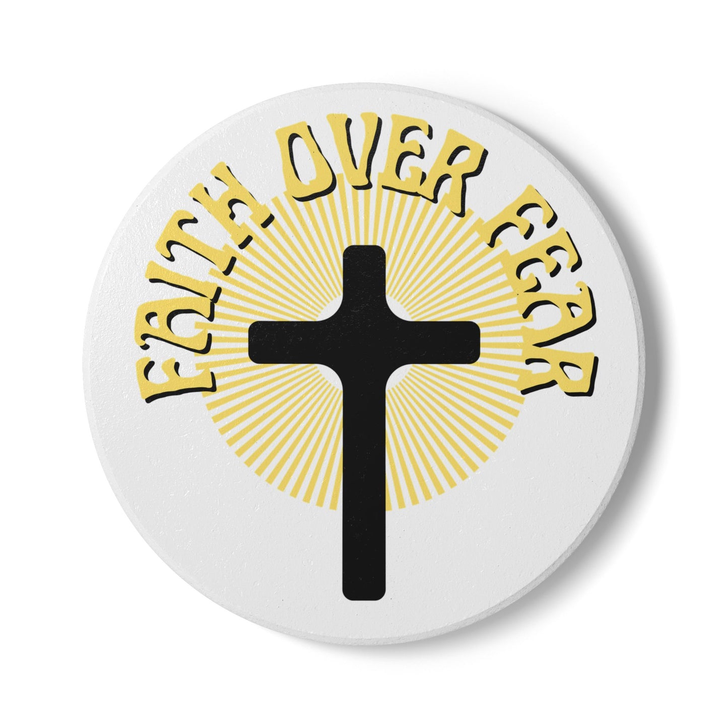 Faith Over Fear (1) Ceramic Coaster