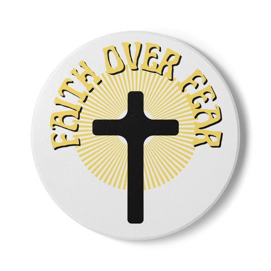 Faith Over Fear (1) Ceramic Coaster