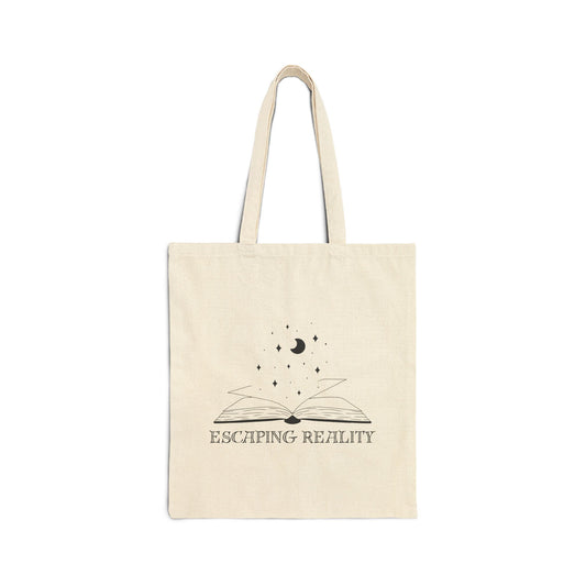 Escaping Reality (Moon) Cotton Canvas Tote Bag