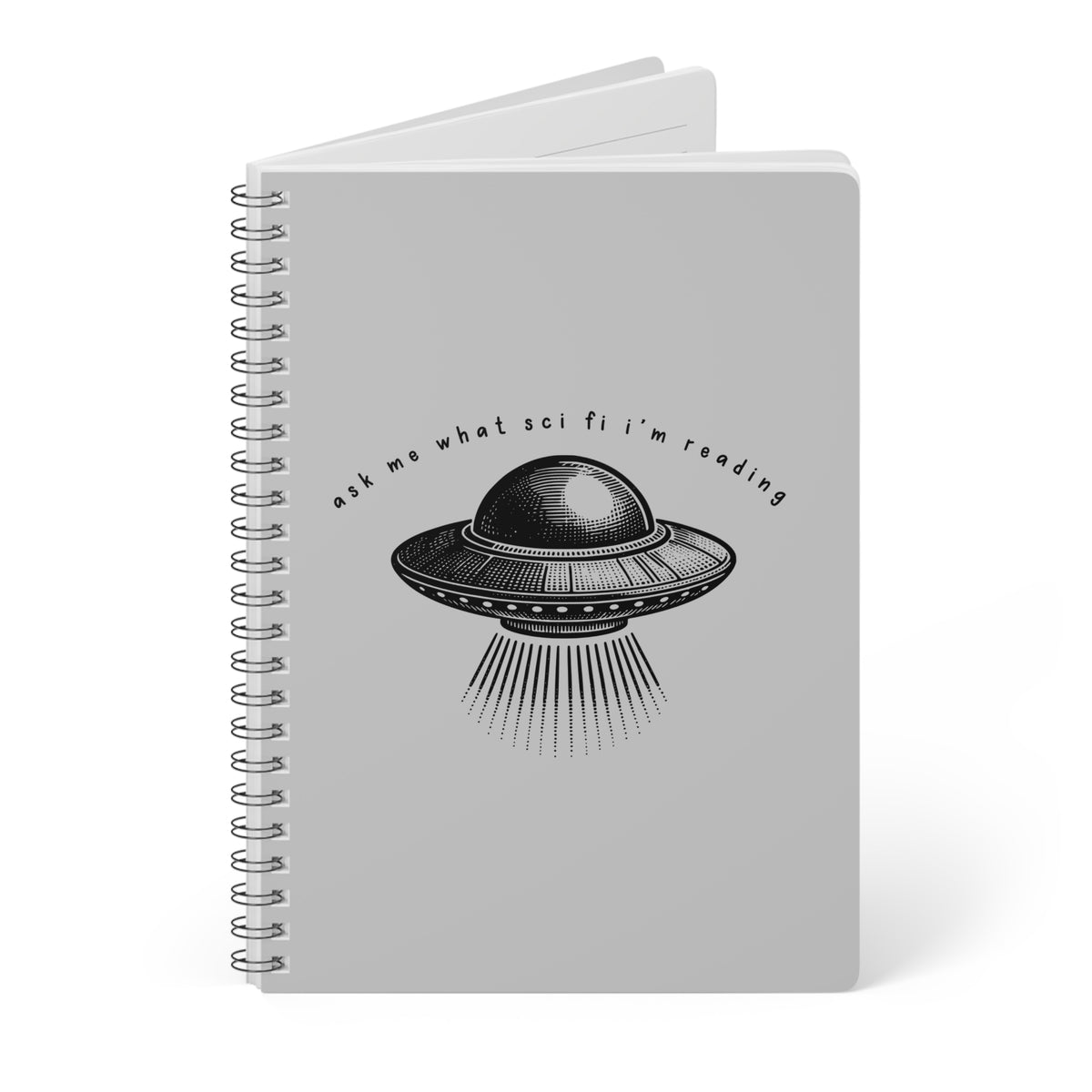 Ask Me What Scifi I'm Reading Wirobound Softcover Notebook, A5