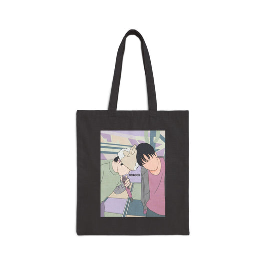 Jinkook (Jin & Jungkook) Cotton Canvas Tote Bag
