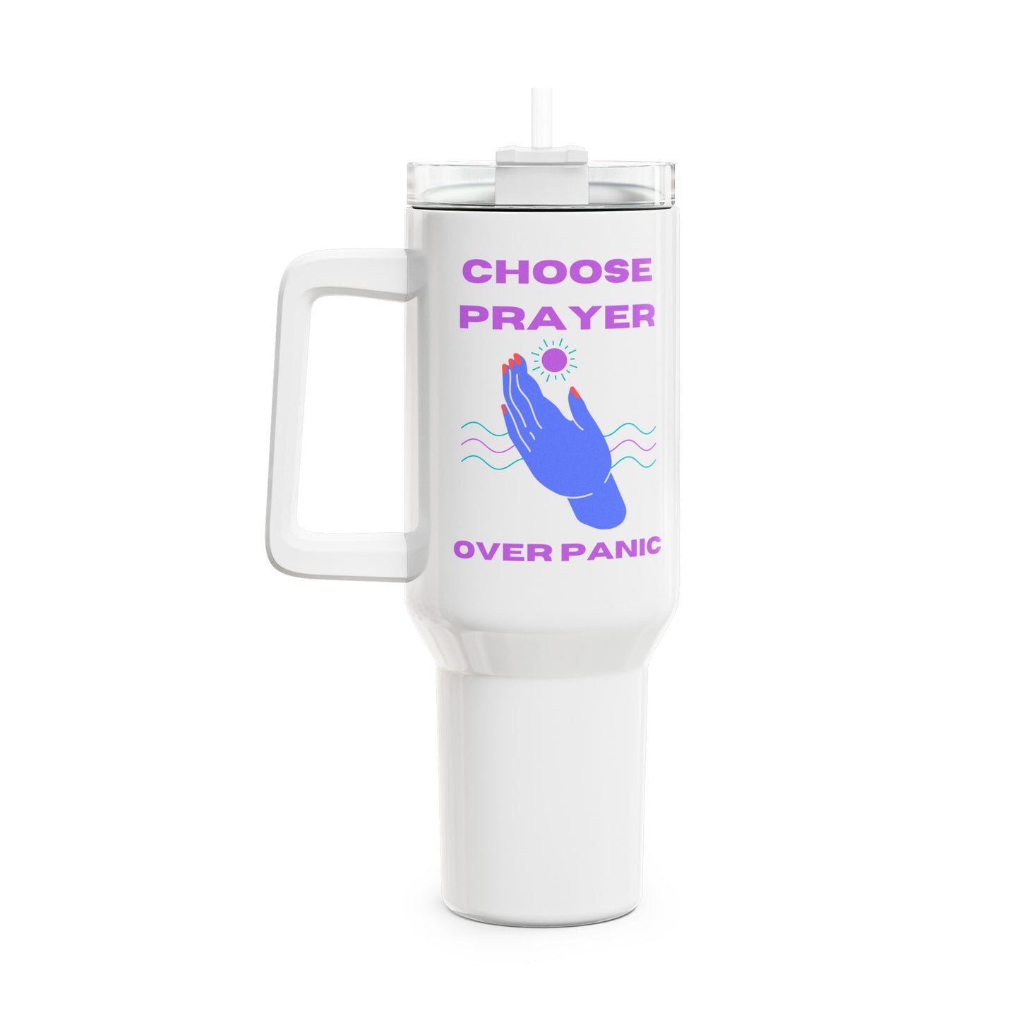 Choose Prayer Over Panic Tumbler, 40oz