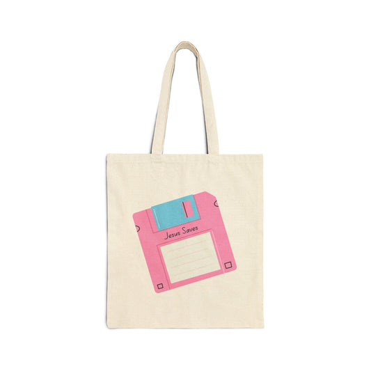 Jesus Saves Cotton Canvas Tote Bag