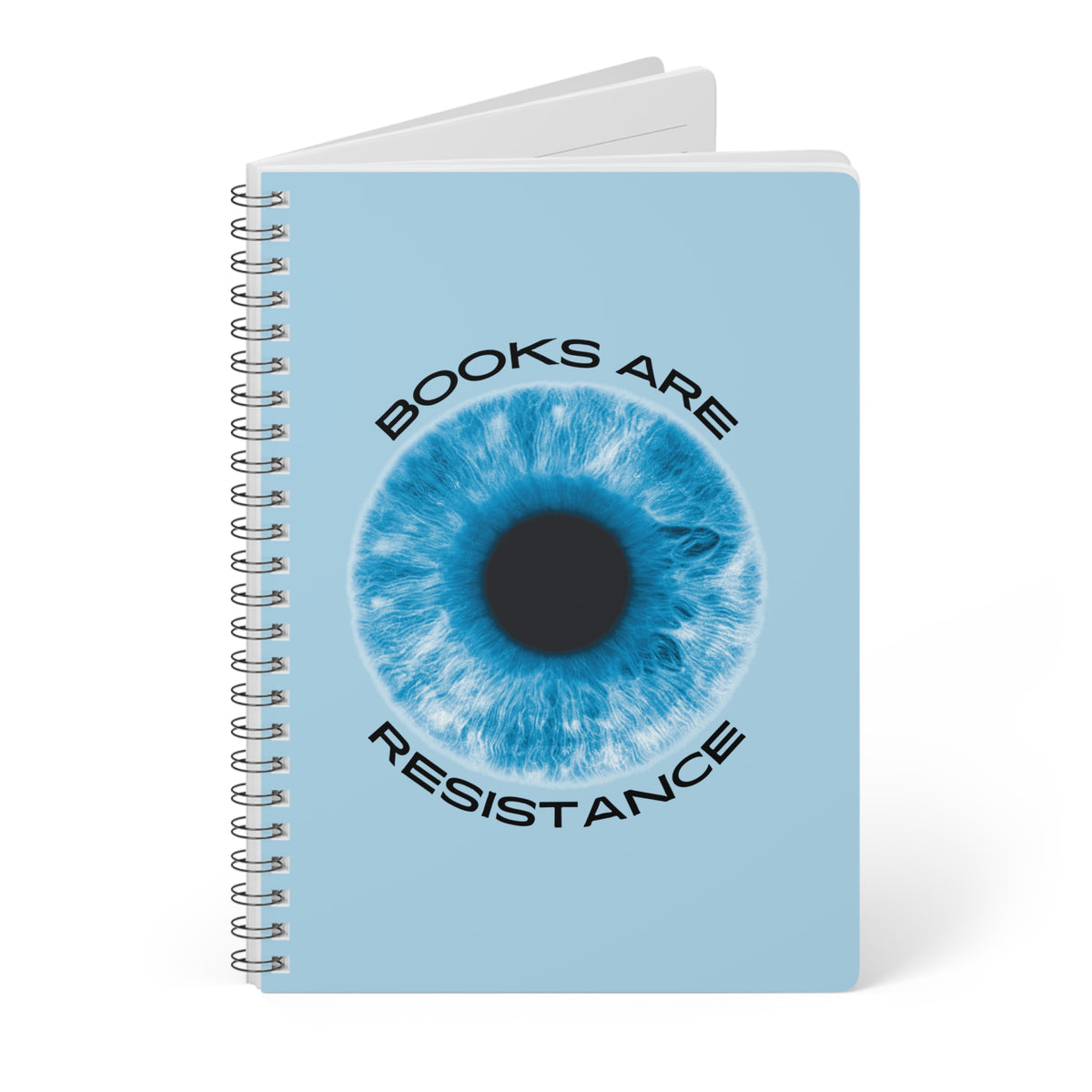 Books Are Resistance (Eye) Wirobound Softcover Notebook, A5