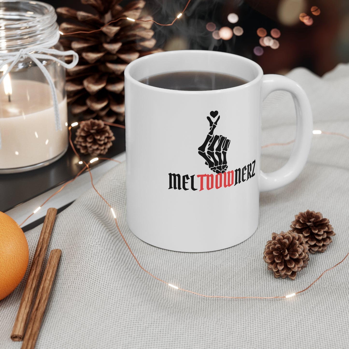 Meltdownerz Bonez 11oz White Mug