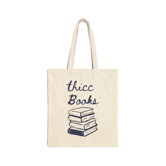 Thicc Books Cotton Canvas Tote Bag