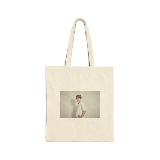 Jimin Portrait Cotton Canvas Tote Bag