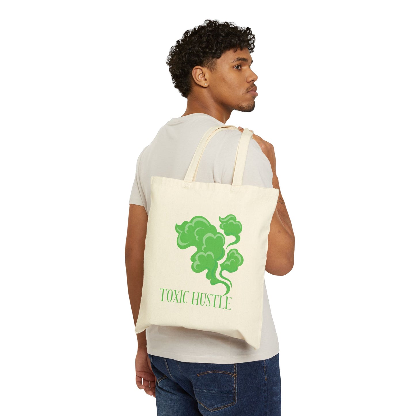 Toxic Hustle Cotton Canvas Tote Bag