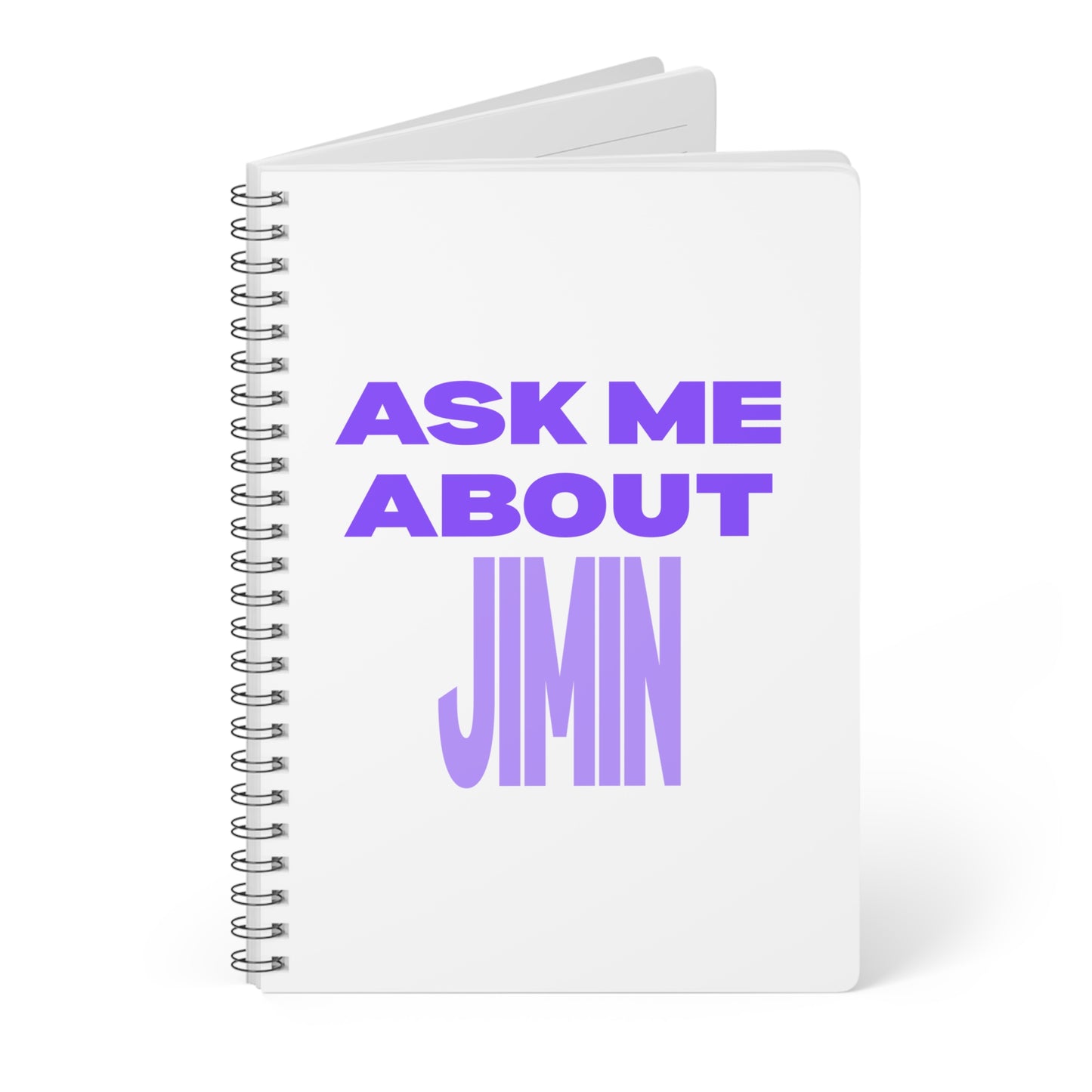 Ask Me About Jimin Wirobound Softcover Notebook, A5