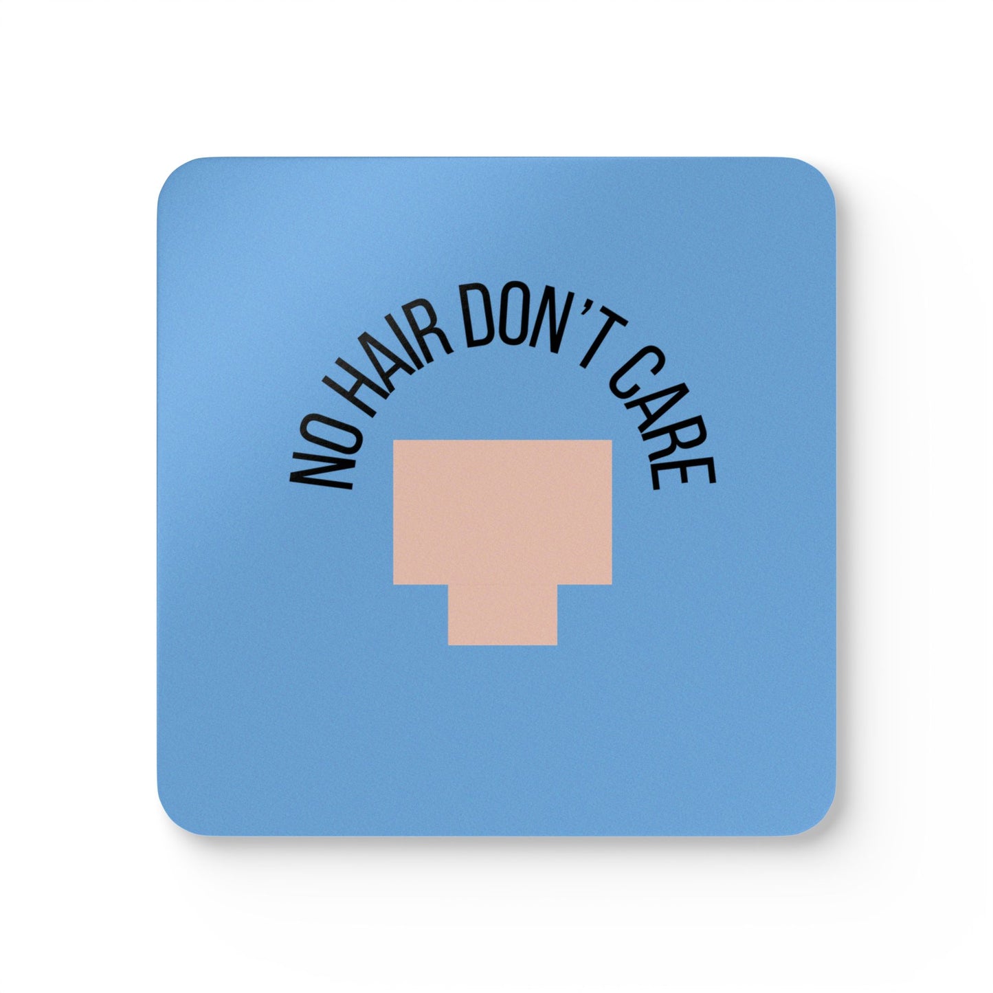 No Hair Don't Care (1) Corkwood Coaster Set