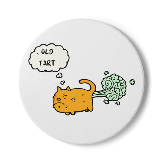 Old Fart (2) Ceramic Coaster