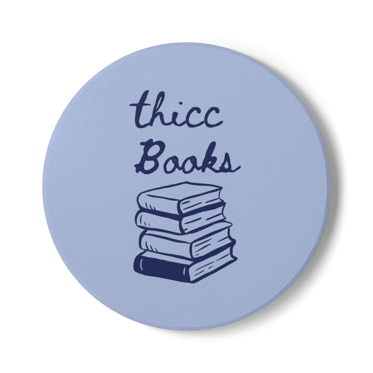Thicc Books (Stack) Ceramic Coaster