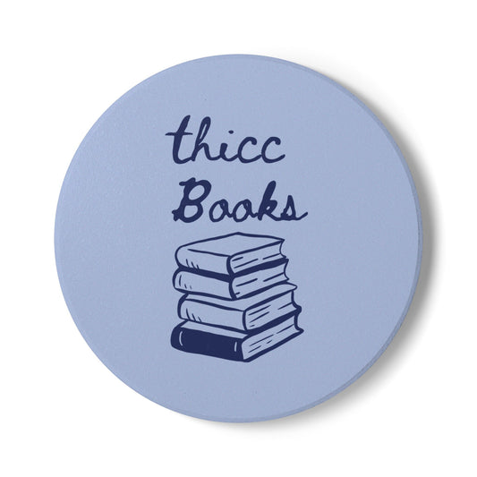 Thicc Books (Stack) Ceramic Coaster
