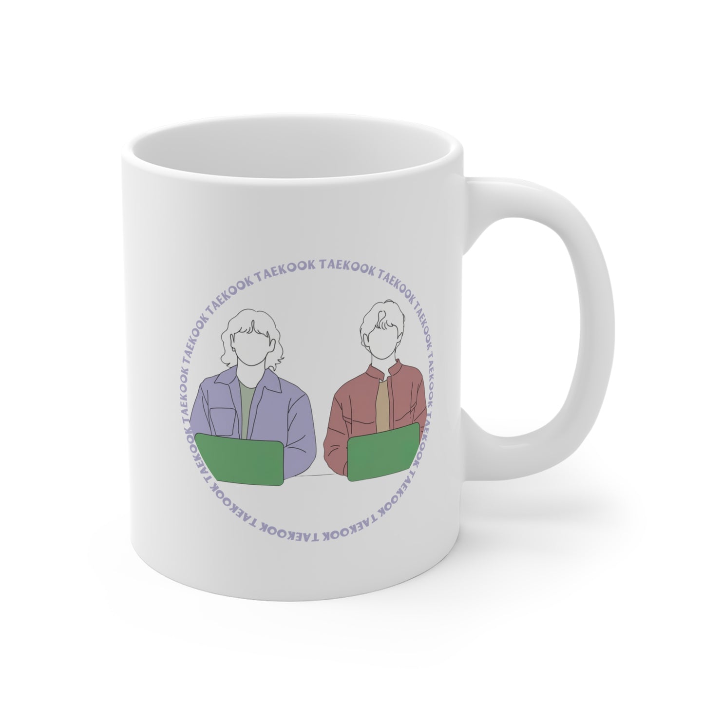 Taekook (Taehyung & Jungkook) 11oz White Mug