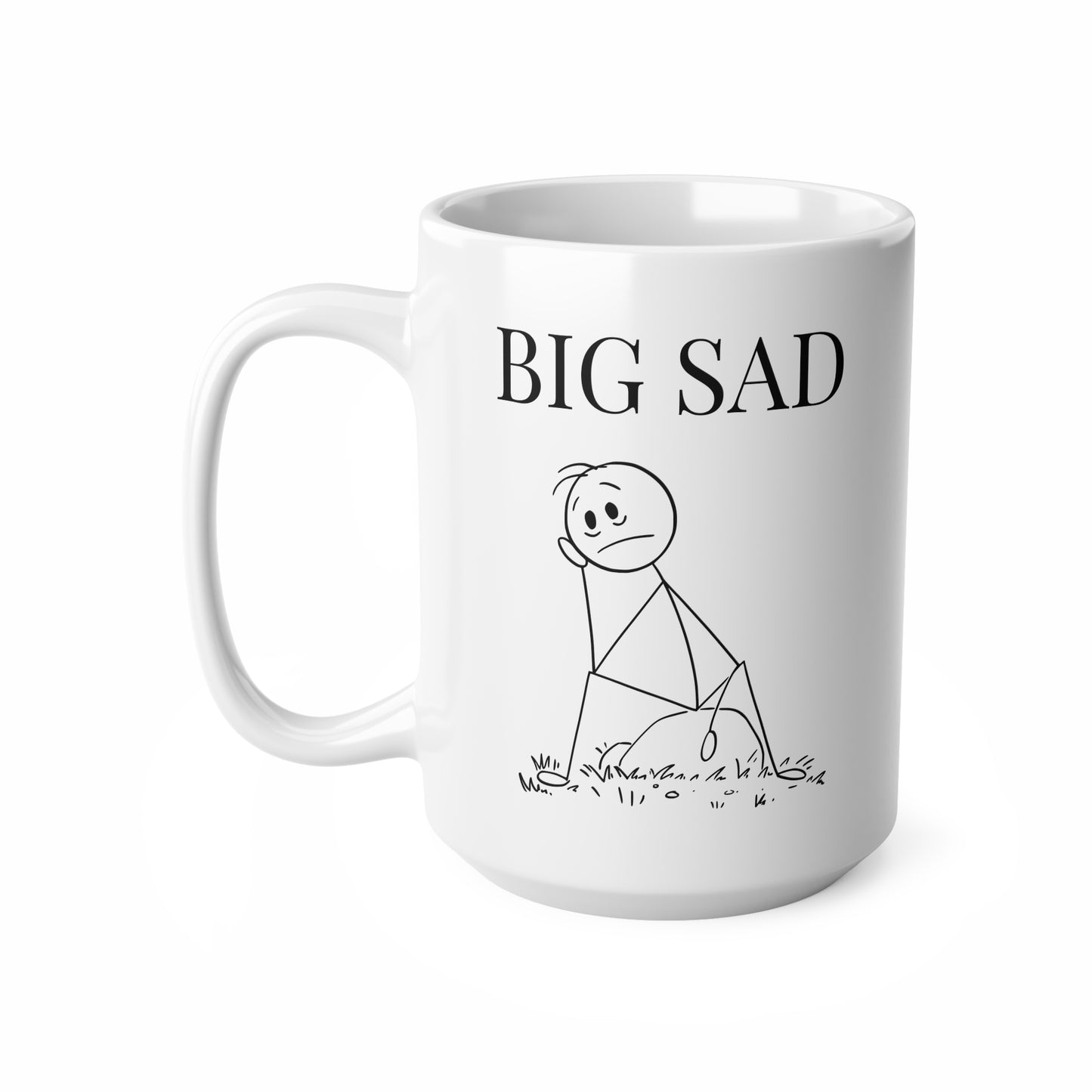 Big Sad Ceramic Coffee Cup, 15oz
