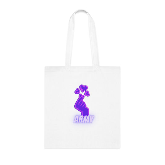 Purple Army Cotton Tote
