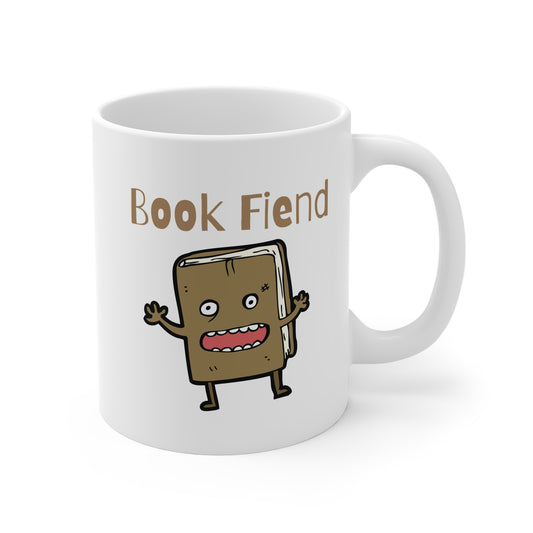Book Fiend (Brown) 11oz White Mug