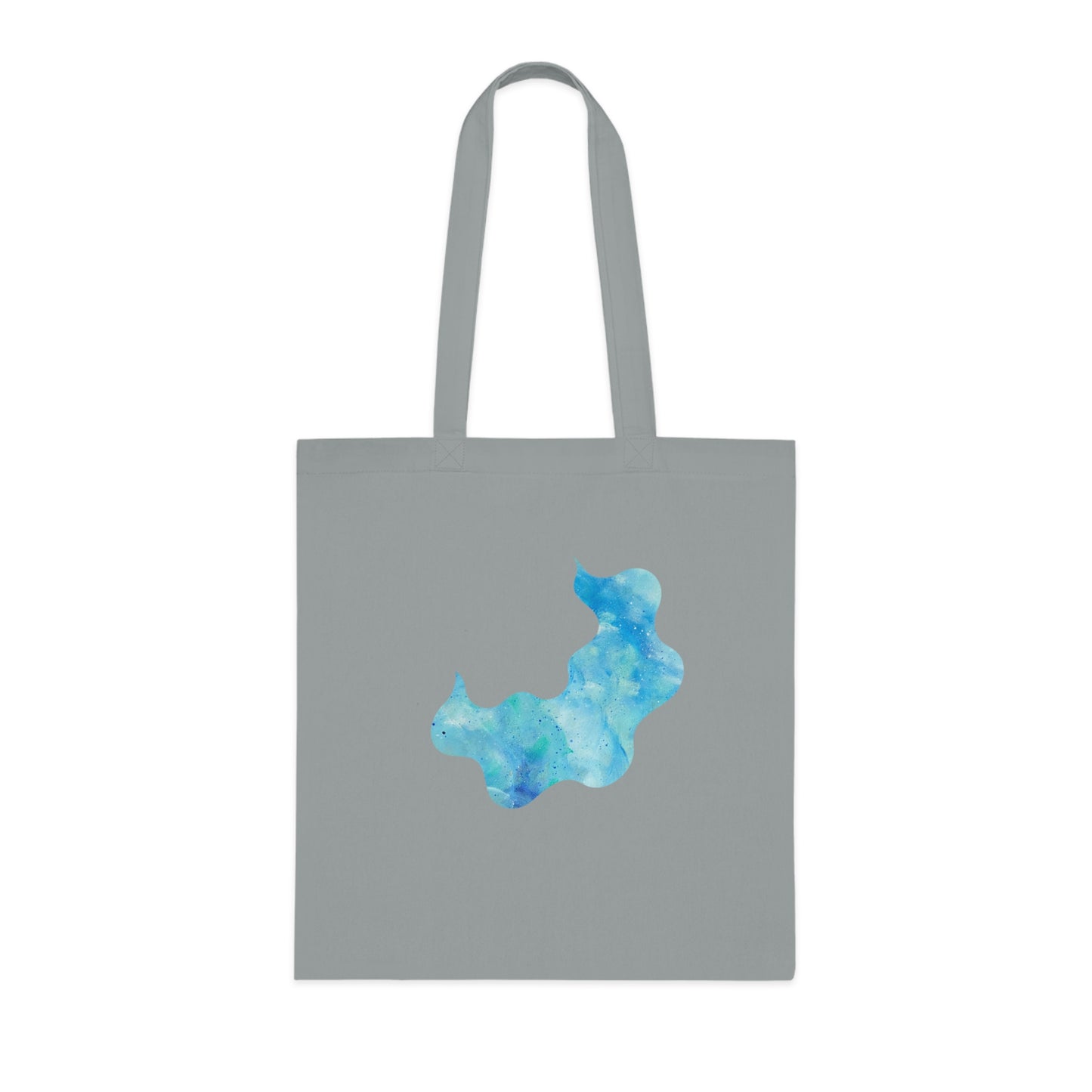 Blue Squiggle Cotton Tote