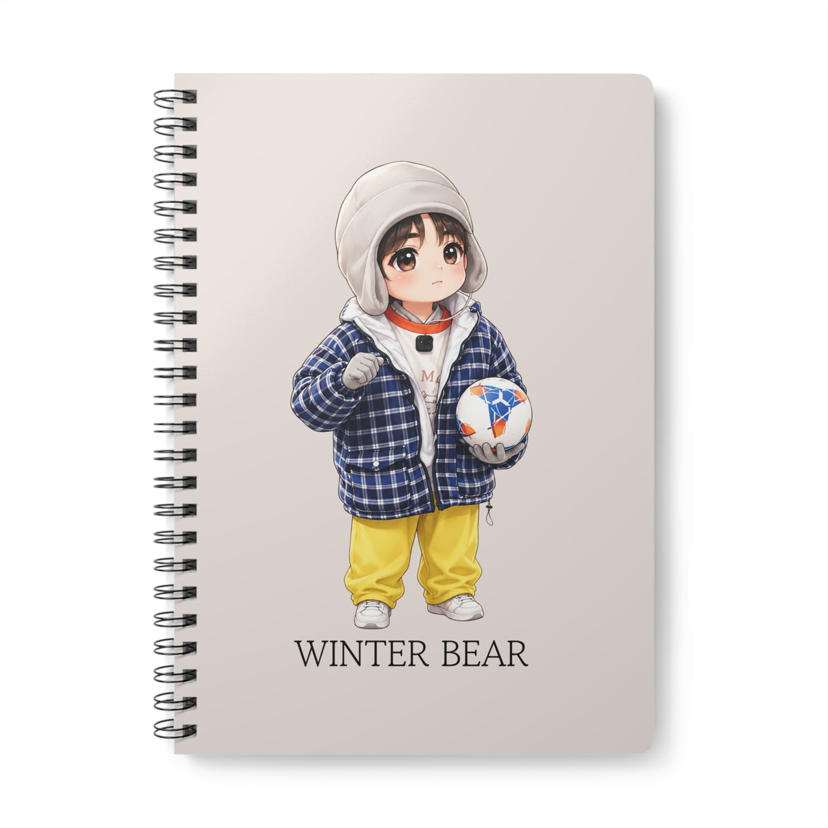 Winter Bear (Taehyung) Wirobound Softcover Notebook, A5