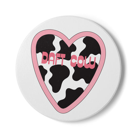 Daft Cow Ceramic Coaster