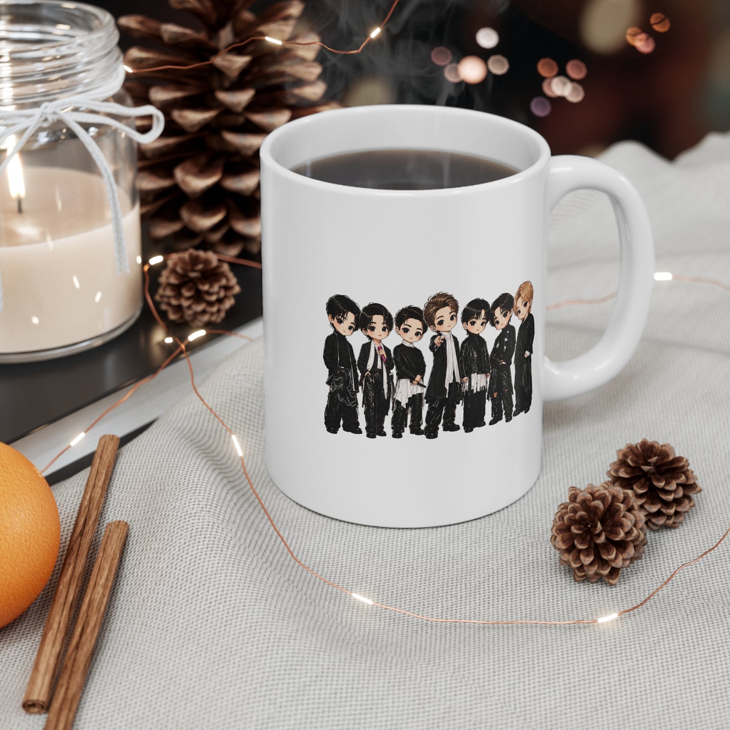 BTS Stage Outfit 11oz White Mug