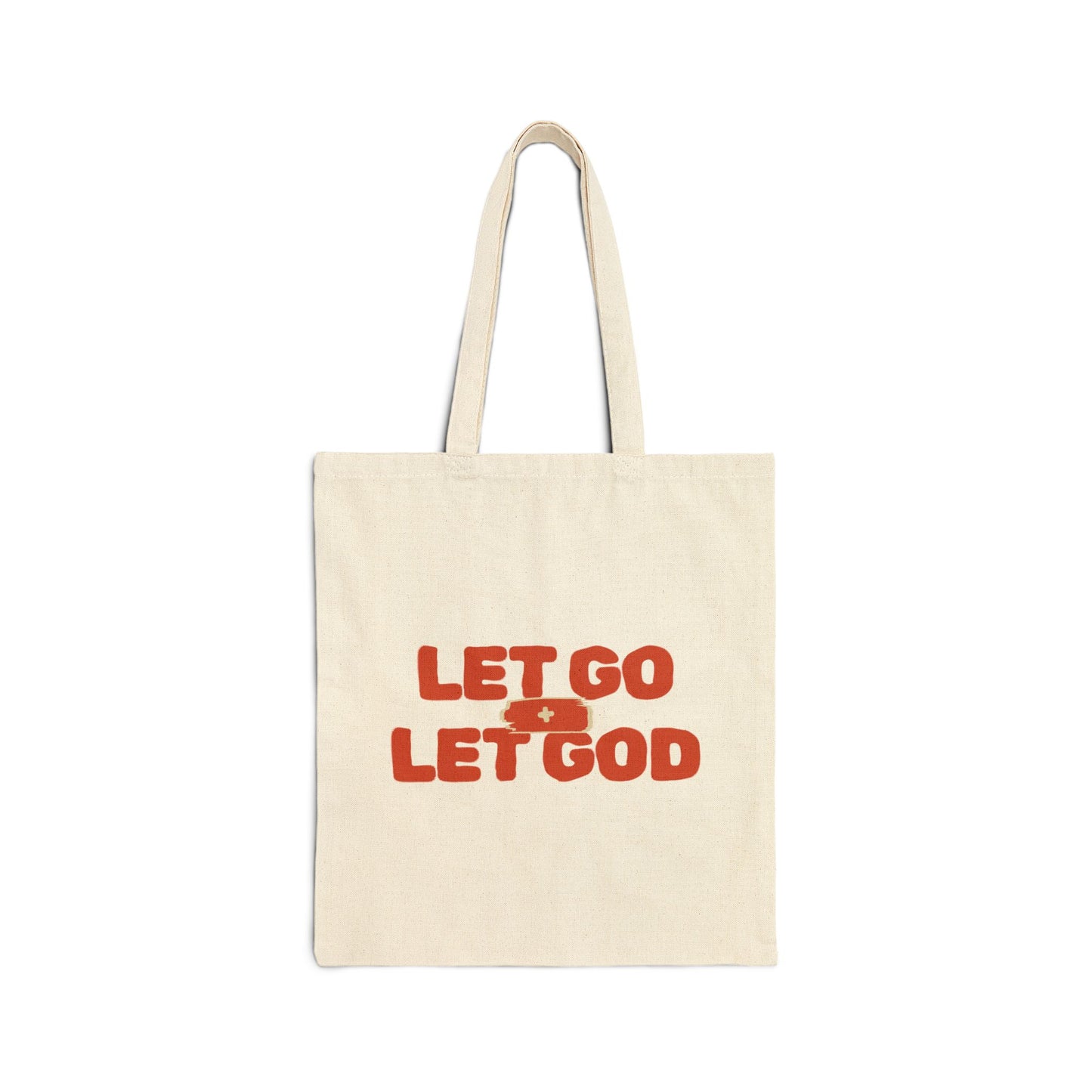 Let Go & Let God Cotton Canvas Tote Bag