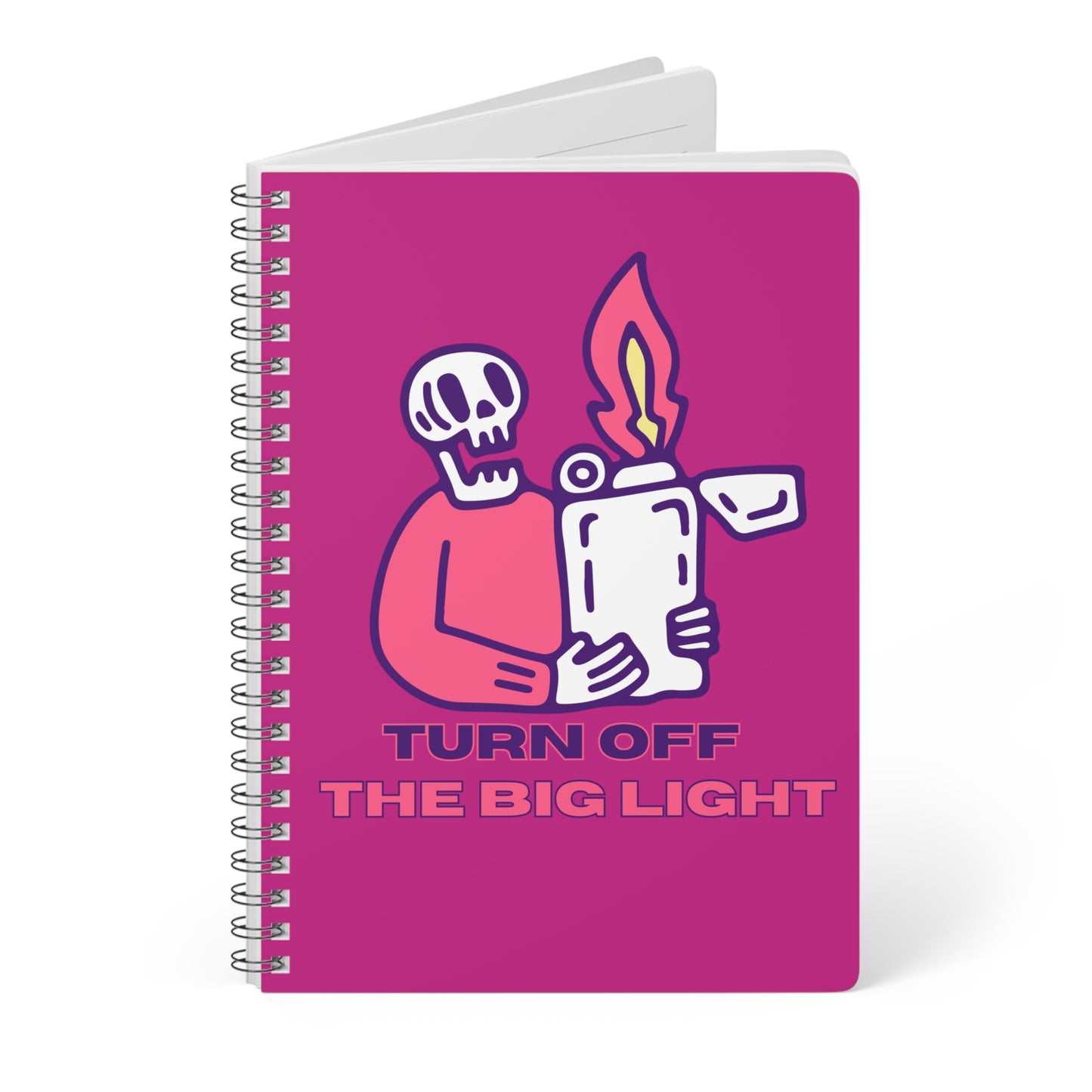 Turn Off The Big Light Wirobound Softcover Notebook, A5