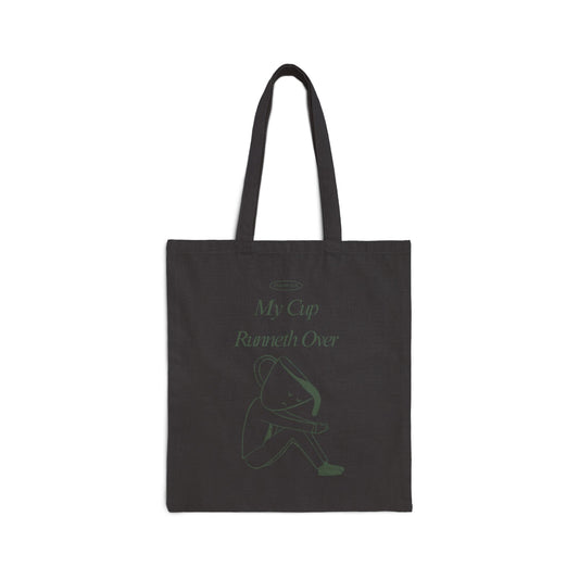 My Cup Runneth Over Cotton Canvas Tote Bag