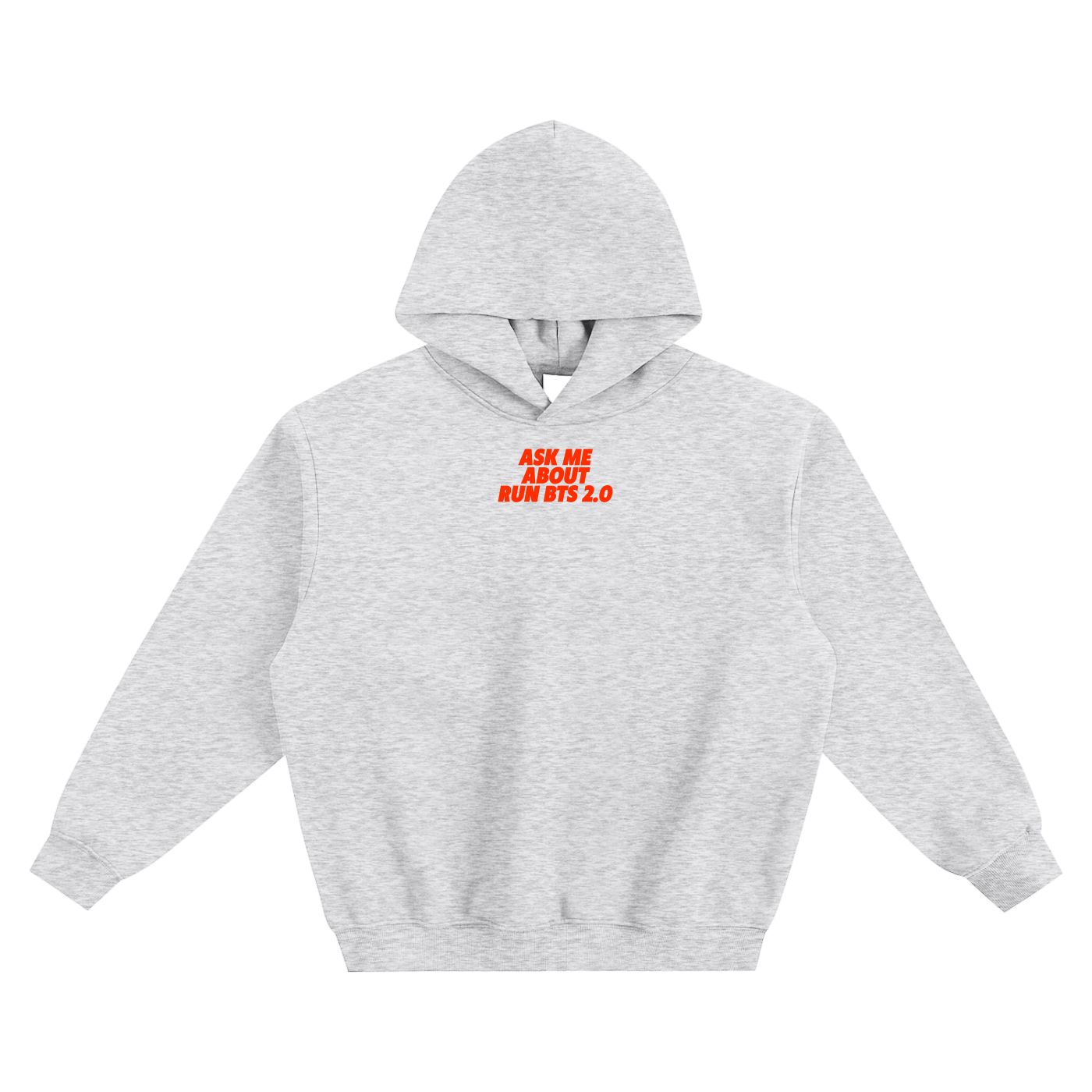 Ask Me About Run BTS (Red) 2.0 Fleeced Boxy Hoodie