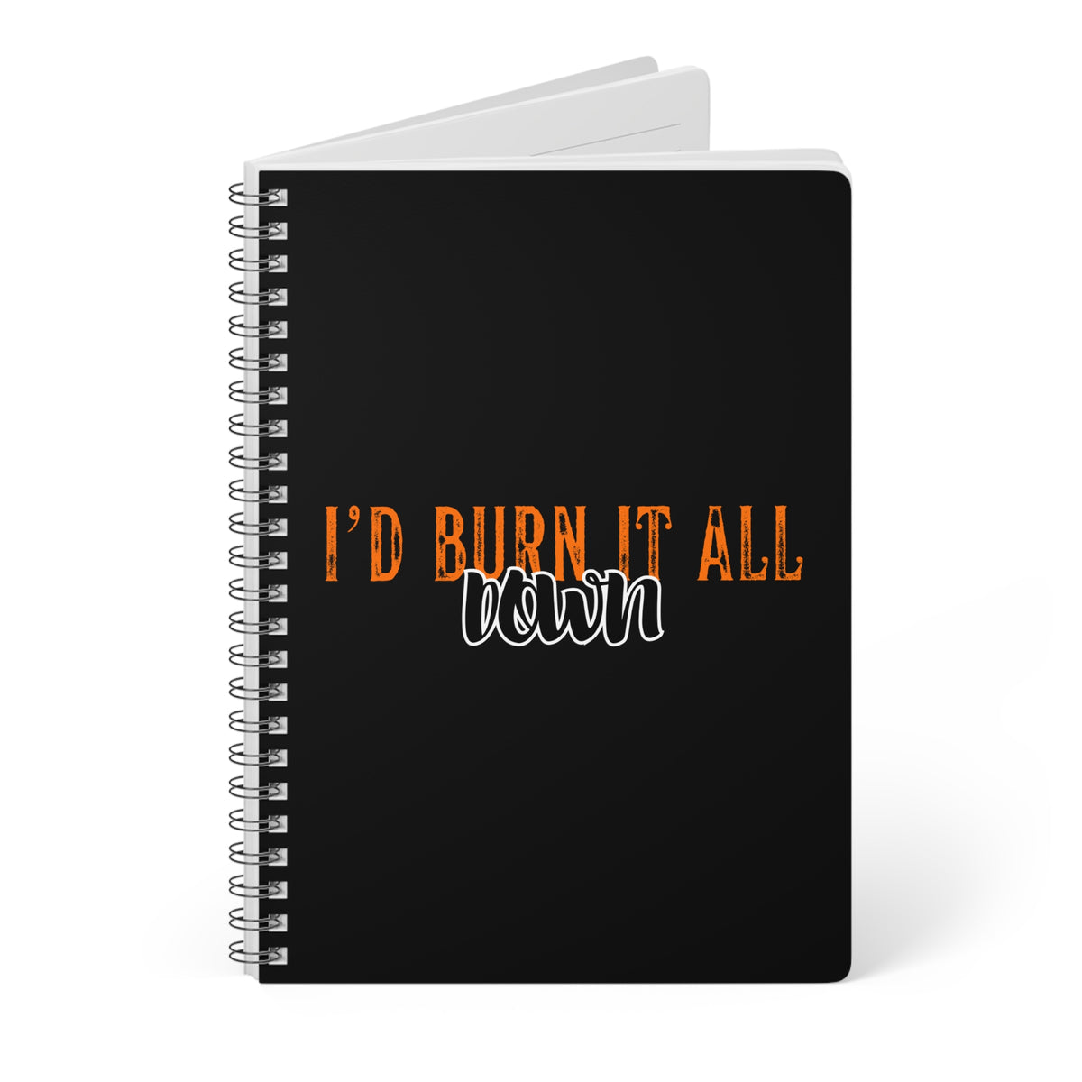 I'd Burn It All Down (Percy Jackson) Wirobound Softcover Notebook, A5